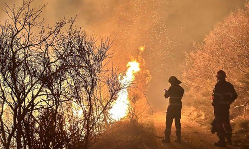 FOTO Lokaliziran požar kod Solina, vatrogasci na terenu bili cijelu noć