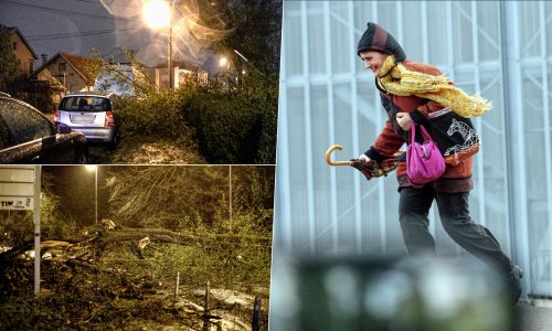 Otkazana nastava u Zagrebu i Zagrebačkoj županiji, visi semafor na Branimirovoj; Crijep pada na vozila