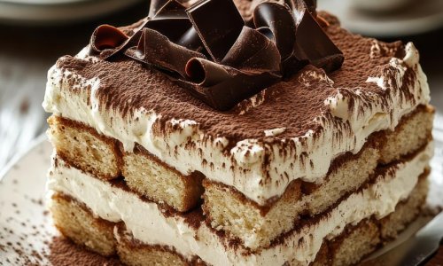 Raskošna tiramisu torta s čokoladom desert je za posebne prilike