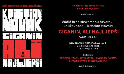 Stiže prvi naslov biblioteke Platina: Vodič kroz suvremenu hrvatsku književnost: Kristian Novak - Ciganin, ali najljepši