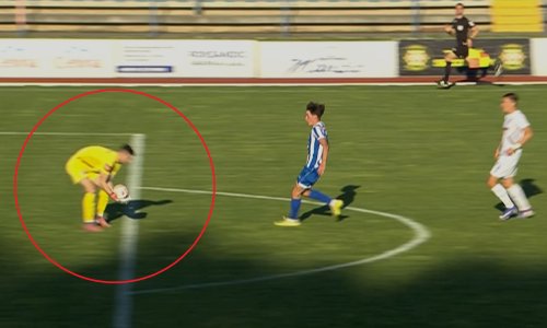 Pogledajte nevjerojatan previd sudaca zbog kojeg je golman Dugopolja dobio crveni karton