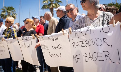 Splićani na Marjanu prosvjedovali protiv GUP-a: Traže zaštitu svojih vlasničkih prava