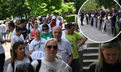 Prosvjed protiv Vučića u Beogradu, policija blokirala Ćacilend
