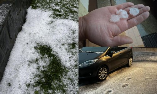 VIDEO Nevrijeme stiglo u Sloveniju: Superćelijski oblaci iz Italije donijeli kišu, u Škofjoj Loki padala tuča veličine oraha