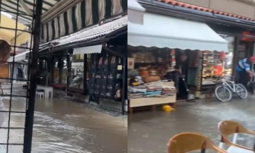 Nevrijeme napravilo kolaps u Sarajevu: Nezapamćena poplava na Baščaršiji