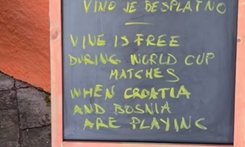 'Dok na Svjetskom prvenstvu igraju Bosna i Hrvatska, vino je besplatno'
