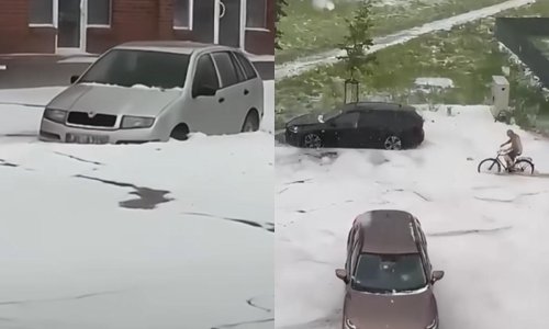 VIDEO Ulice se zabijelile usred ljeta: Pogledajte nestvarne prizore iz Njemačke