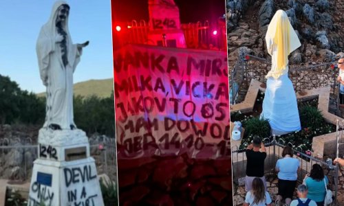 Tko je oskvrnuo Međugorje? Jedan transparent potaknuo brojne špekulacije, objavljene potresne scene