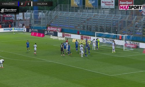 Nevjerojatna scena u 95. minuti Varaždin - Hajduk. Komentator: 'Ovo nema nigdje na svijetu'