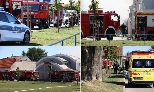 FOTO Eksplozija izazvala požar u Varaždinu, nad gradom gusti crni dim: 'Čuju se detonacije'
