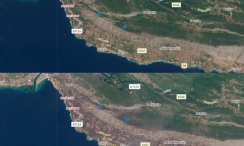 Nove satelitske snimke prikazuju razmjere strašnog požara u Omišu: Sve je spaljena zemlja