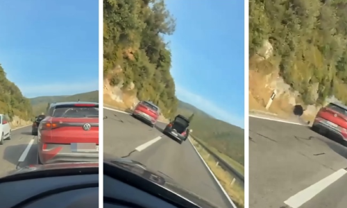 VIDEO Šokantni prizor na hrvatskoj cesti! Izašao iz auta, otvorio prtljažnik, a onda je krenula ludnica