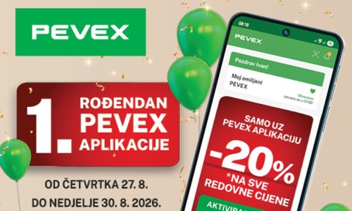 PEVEX slavi prvi rođendan aplikacije: Aktiviraj kupon i ostvari 20% popusta