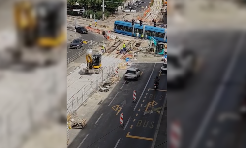 VIDEO Kako napreduju radovi na rekonstrukciji tramvajske pruge u Zvonimirovoj?