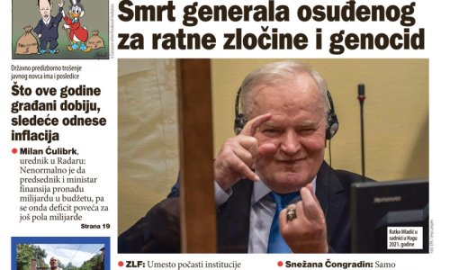 Ovako su srbijanski mediji popratili smrt Mladića: 'Bog uzeo generala', 'Umro s križem u ruci'