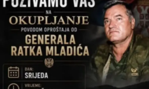 Skandalozno: U Srebrenici najavljen oproštaj od Ratka Mladića, na plakatu naziv iz '95.
