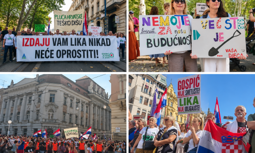 Prosvjedna kolona polako popunjava Trg bana Jelačića, masa ljudi je ogromna