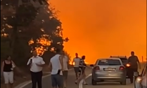 VIDEO Dramatična noć kod Bileće: Putnici bježali pred vatrenom stihijom, stigla strašna snimka