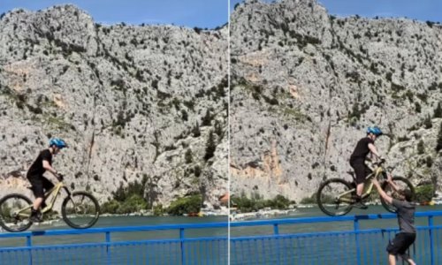 Vozio bicikl po ogradi mosta u Omišu, a onda ga muškarac gurnuo u Cetinu