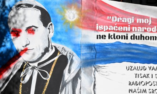 Policija traži počinitelja: Vandaliziran mural Alojziju Stepincu