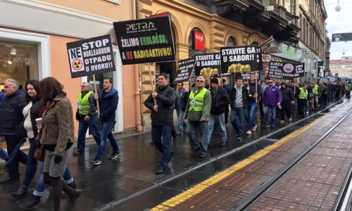 Prosvjed protiv radioaktivnog otpada: Stavite ga u Sabor!