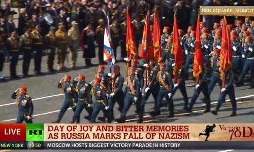 Velika vojna parada na ulicama Moskve obilježava pobjedu 1945.