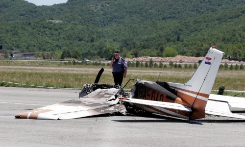 Tri osobe ozlijeđene u padu Cessne na dubrovačkoj zračnoj luci
