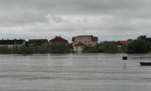 Sava kod Broda opada, Gunja poplavljena