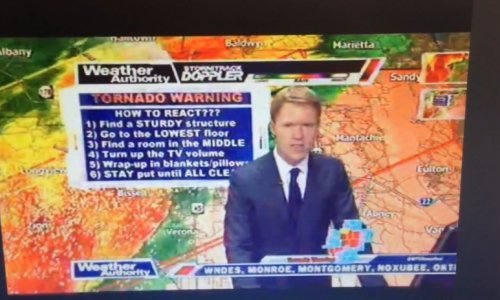 Najavio tornado pa pobjegao od njega