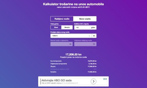 Kolike će biti trošarine na aute od 1. siječnja? Izračunajte sami!