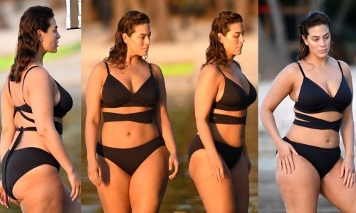 Plus size ljepotica golica maštu u izazovnom bikiniju
