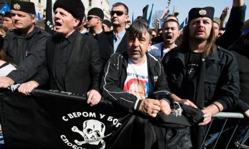 Šešeljevi četnici marširali Beogradom