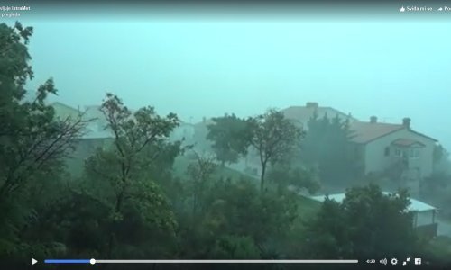 Jako nevrijeme u Istri čupalo stabla i izazvalo bujice