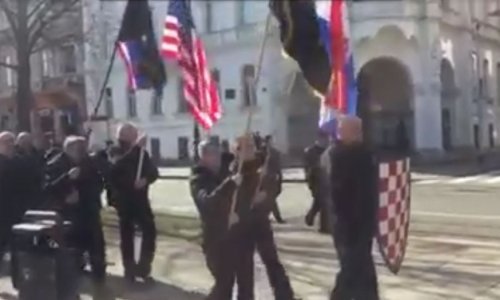 Crnokošuljaši iz A-HSP-a marširali Zagrebom, Keleminec priveden