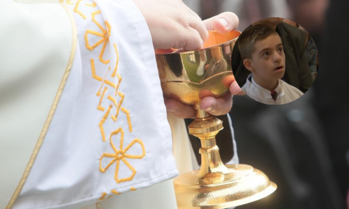 Svećnik popustio, Adam se pričestio s ostalom djecom