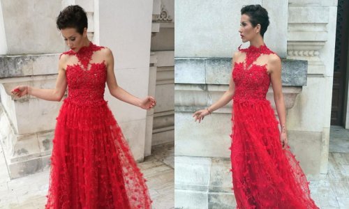 Ana Gruica zablistala u vatreno crvenoj kreaciji omiljenog dizajnera