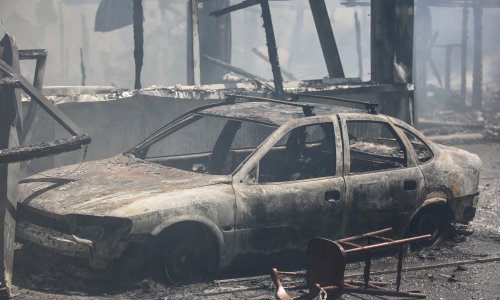 Jezivi prizor sa zgarišta velikog požara na Jelenovcu