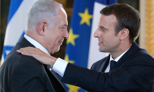Macron u društvu Netanyahua pozvao na rješenje sa dvije države, Izrael i Palestinu