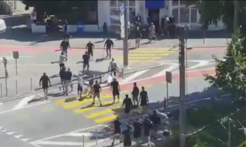 Šokantna snimka iz Švicarske; ružan sukob huligana Luzerna i Osijeka