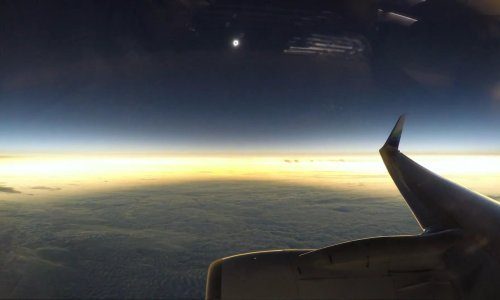 Pogledajte kako je izgledao avionski let tijekom pomrčine