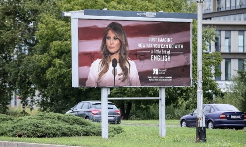 Što nam poručuje Melanija Trump s plakata po Zagrebu?