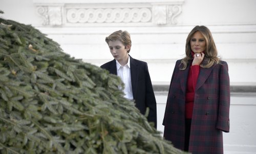 Božićno drvce stiglo u Bijelu kuću, Melanija i Barron Trump oduševljeni