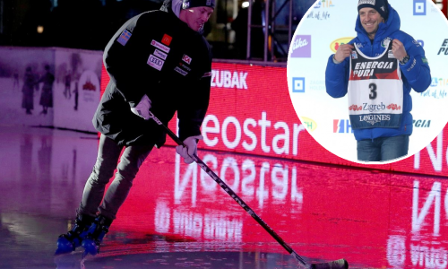 Myhrer i Kristoffersen uoči slaloma na Sljemenu pokazali i hokejaške vještine