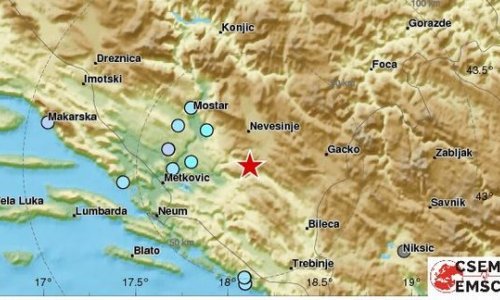 Potres od 3,8 stupnjeva zatresao jug Hrvatske i BiH