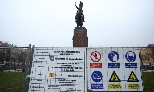 Počelo uređenje površine oko spomenika kralja Tomislava u Zagrebu