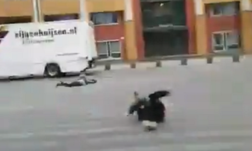 Nevjerojatna snimka: Vjetar otpuhao čovjeka!