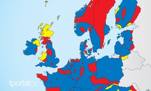 Detaljan prikaz omjera desnice i ljevice u Europi