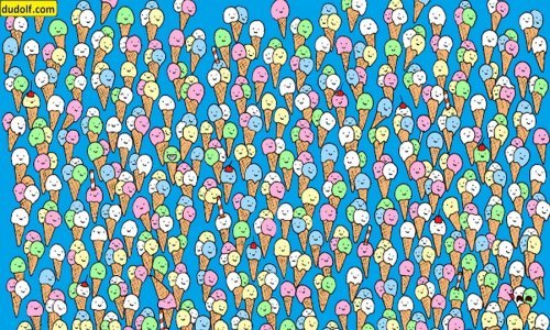 Možete li pronaći lizalicu među sladoledima?