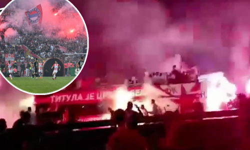 Nogometaši Crvene zvezde zapalili autobus u kojem su slavili naslov, jedva su se spasili