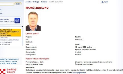 Interpol BiH dobio tjeralicu za privođenje Zdravka Mamića